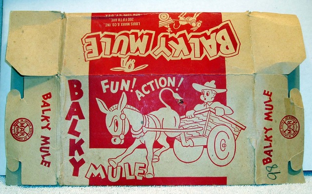 Balky Mule w/ Box © 1948 Marx Toys